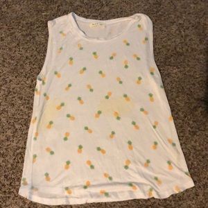 White tank w/pineapples